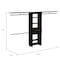 Tuhome Plego 70 in.W, 118 in.W Drawers Closet System, One Drawer, Three Hanging Rods, Five Shelves, Black CLW5362 - alternate 2